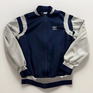 Vintage 80's Streetwear Adidas Full Zip Up Track Jacket Size Medium Retro VTG